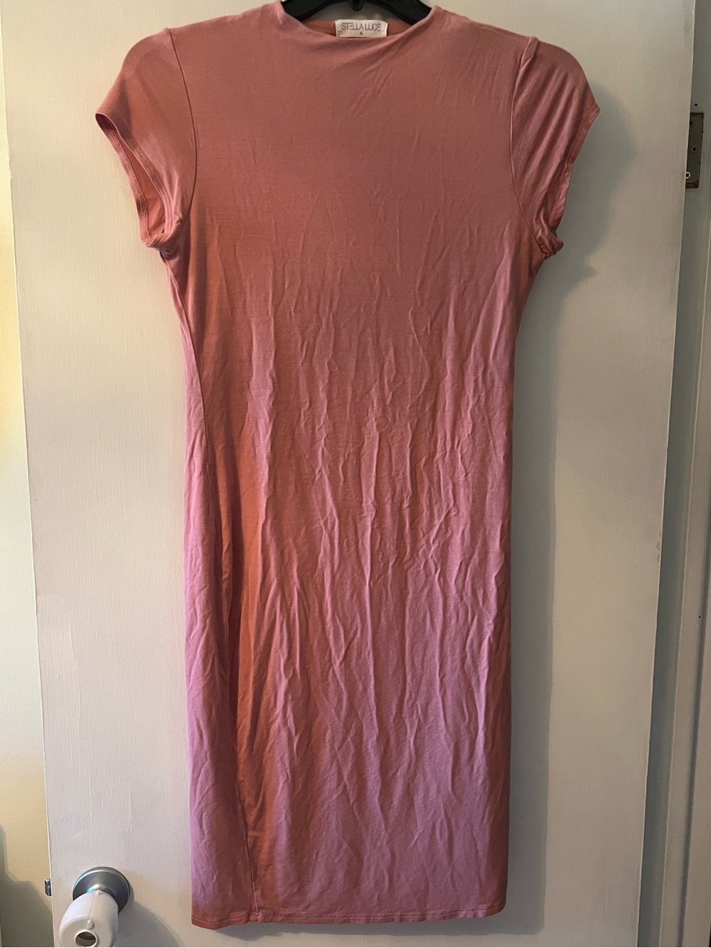 Stella Luce Dusty Rose Midi T-Shirt Dress